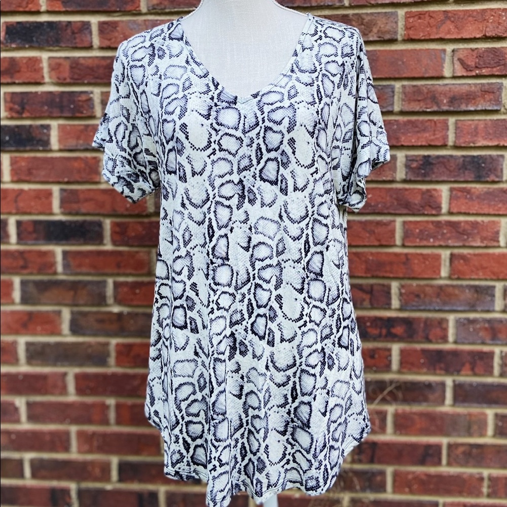Zenana Snake Print Top